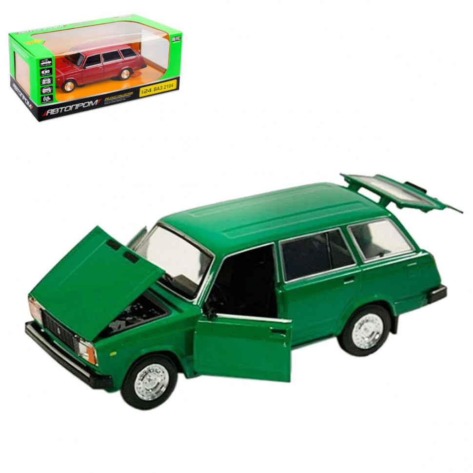 Коллекционная игрушечная машина 1:24 АвтоПром ВАЗ 2104 инерционная (Зеленый) (2104(Green))
Коллекционная игрушечная машина 1:24 АвтоПром ВАЗ 2104 инерционная (Зеленый) (2104(Green))