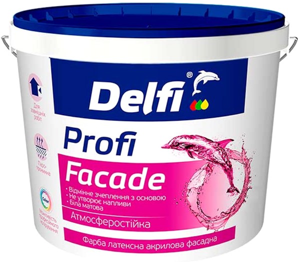 Краска латексная акриловая фасадная Profi Facade Delfi 4.2 кг (4823083301170)
Краска латексная акриловая фасадная Profi Facade Delfi 4.2 кг (4823083301170)