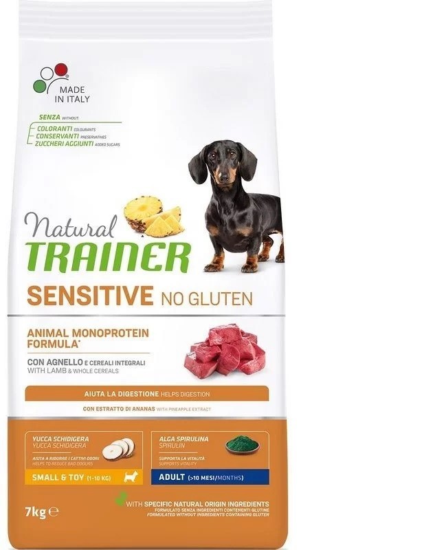 Сухой корм Natural Trainer Sensitive Adult Mini With Lamb с ягненком для собак малых пород с чувствительным пищеварением 7 кг
Сухой корм Natural Trainer Sensitive Adult Mini With Lamb с ягненком для собак малых пород с чувствительным пищеварением 7 кг