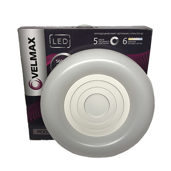 Светодиодный Светильник Для Потолков VELMAX V-CL-MOON, 80W LED, Smart, 5600Lm, 3000К-6500К, Пульт ДУ (4669)
Светодиодный Светильник Для Потолков VELMAX V-CL-MOON, 80W LED, Smart, 5600Lm, 3000К-6500К, Пульт ДУ (4669)