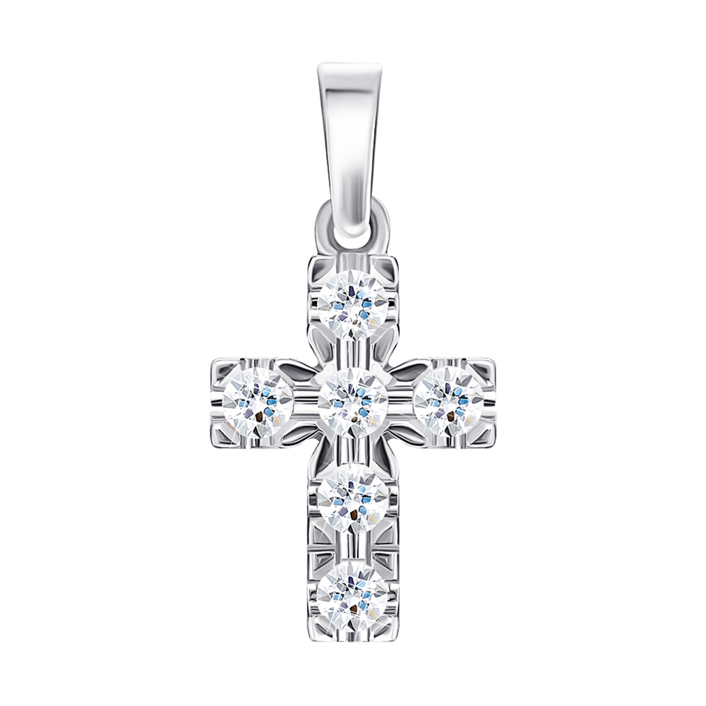 Декоративный крестик из белого золота с кристаллами Swarovski и родированием 000137918
Декоративный крестик из белого золота с кристаллами Swarovski и родированием 000137918