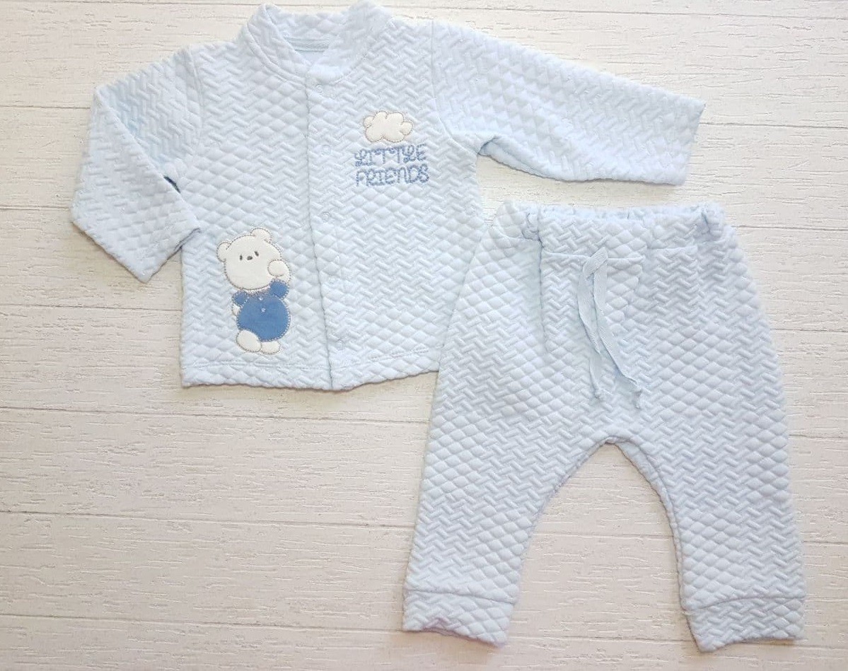 Комплект з капітону Little Friends (кофта + штани) Flexi блакитний 217345-03-74
Комплект з капітону Little Friends (кофта + штани) Flexi блакитний 217345-03-74