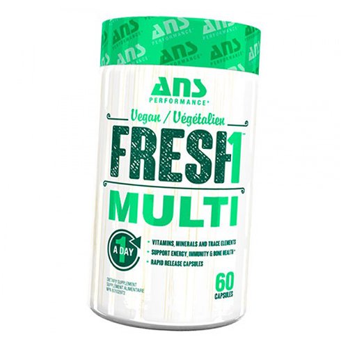 Мультивитамины для вегетарианцев, Fresh1 Vegan Multi, ANS Performance 60капс (36382002)
Мультивитамины для вегетарианцев, Fresh1 Vegan Multi, ANS Performance 60капс (36382002)
