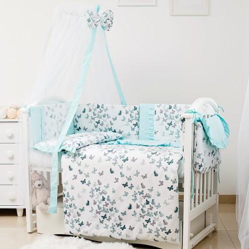 Детский постельный хлопковый комплект в детскую кроватку Twins Romantic Spring collection, 8 элементов, мятный
Детский постельный хлопковый комплект в детскую кроватку Twins Romantic Spring collection, 8 элементов, мятный