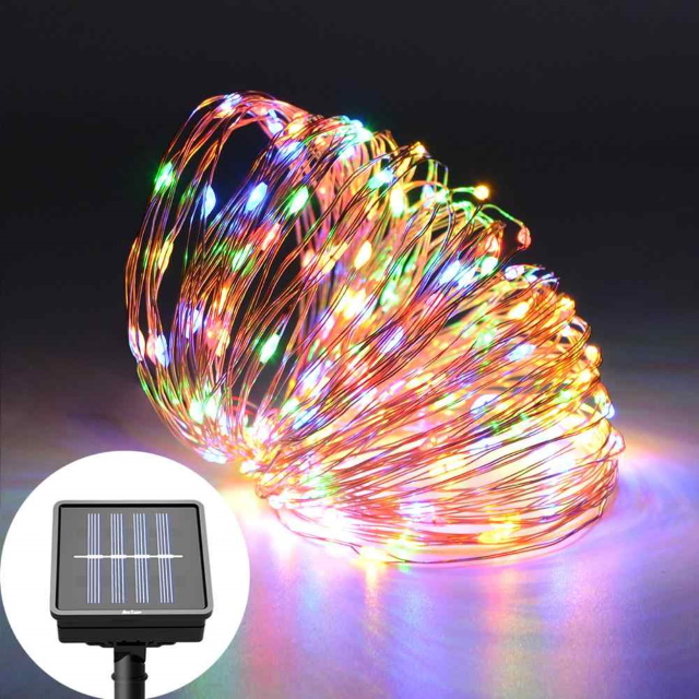 Уличная светодиодная гирлянда 10 метров 100 LED на солнечной батарее Ledart цветная
Уличная светодиодная гирлянда 10 метров 100 LED на солнечной батарее Ledart цветная