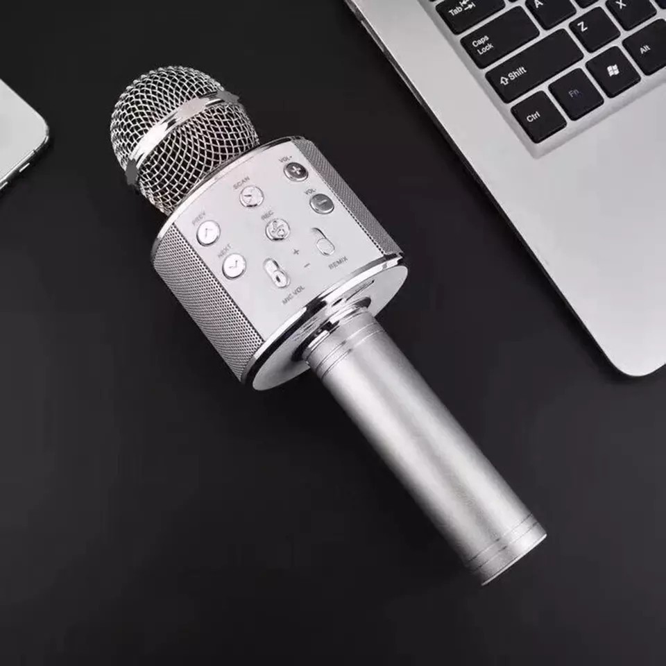 Детский ручной Bluetooth караоке микрофон Wster WS-858 и портативная MP 3 колонка 2в1 Серебро
Детский ручной Bluetooth караоке микрофон Wster WS-858 и портативная MP 3 колонка 2в1 Серебро