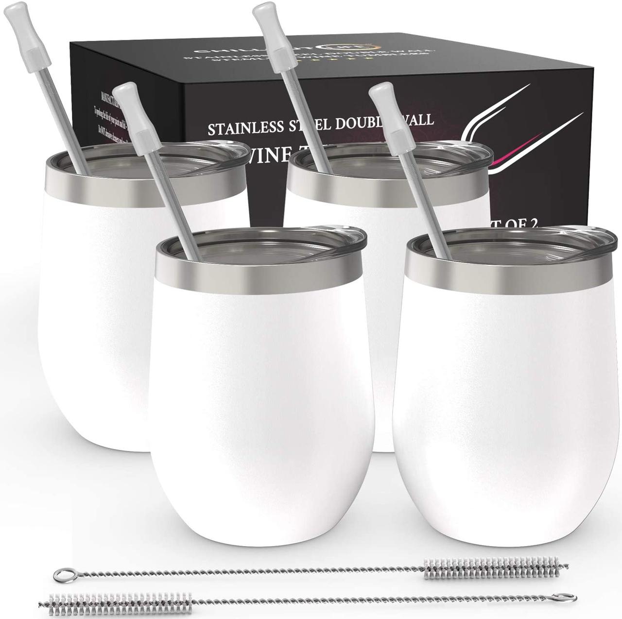 Бокалы для вина из нержавеющей стали с вакуумной изоляцией 350 мл CHILLOUT LIFE 4 шт. белые
Бокалы для вина из нержавеющей стали с вакуумной изоляцией 350 мл CHILLOUT LIFE 4 шт. белые