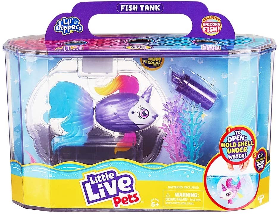 Интерактивная рыбка Moose Little Live Pets Lil' Dippers Playset Эксклюзивная рыбка-единорог с аквариумом (26164)
Интерактивная рыбка Moose Little Live Pets Lil' Dippers Playset Эксклюзивная рыбка-единорог с аквариумом (26164)