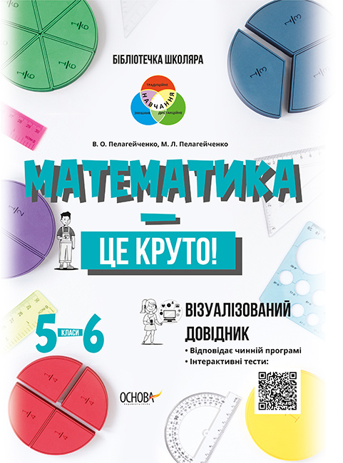 Математика — це круто. Візуалізований довідник. 5—6 класи - Микола Пелагейченко, Вікторія Пелагейченко (9786170039552)
Математика — це круто. Візуалізований довідник. 5—6 класи - Микола Пелагейченко, Вікторія Пелагейченко (9786170039552)
