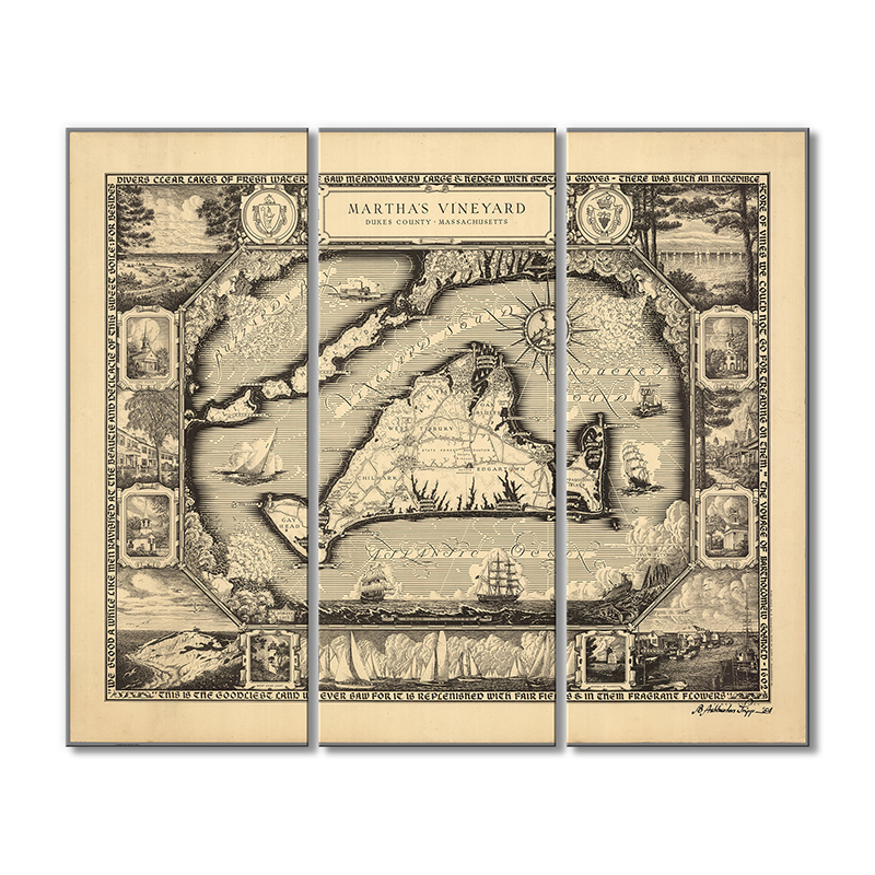 Винтажная карта Artel «Карта штата Массачусетс. Dukes County» 3 модуля 70x105 см
Винтажная карта Artel «Карта штата Массачусетс. Dukes County» 3 модуля 70x105 см