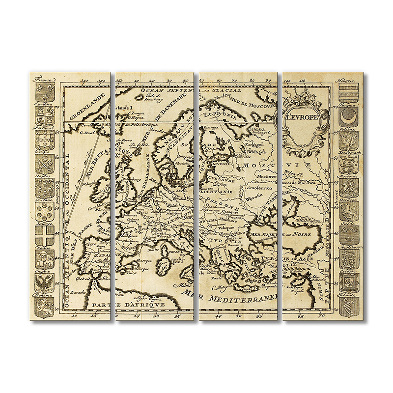 Винтажная карта Artel «Старинная Европы карта с флагами стран» 4 модуля 120x180 см
Винтажная карта Artel «Старинная Европы карта с флагами стран» 4 модуля 120x180 см