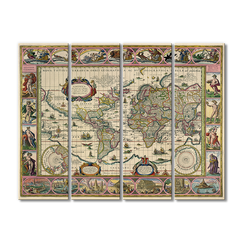 Винтажная карта Artel «Старинная карта мира географическая Америки» 4 модуля 120x180 см
Винтажная карта Artel «Старинная карта мира географическая Америки» 4 модуля 120x180 см