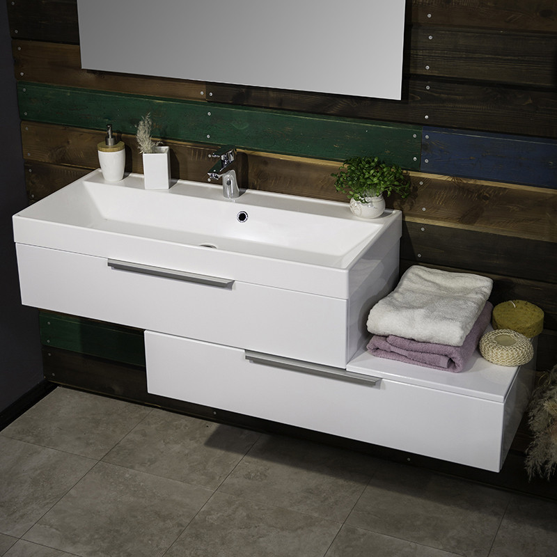 Тумба Fancy Marble Tristan подвесная правосторонняя белая с умывальником Signe 100 см
Тумба Fancy Marble Tristan подвесная правосторонняя белая с умывальником Signe 100 см
