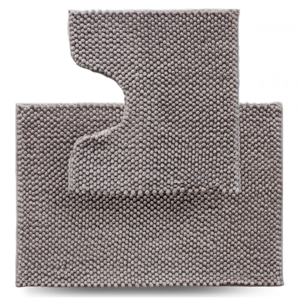 Набор ковриков для ванной комнаты 2 шт. Dariana «Ананас» из полиэстера прямоугольные 55 х 80 и 55 х 50 см серые (D-6439) 
Набор ковриков для ванной комнаты 2 шт. Dariana «Ананас» из полиэстера прямоугольные 55 х 80 и 55 х 50 см серые (D-6439)