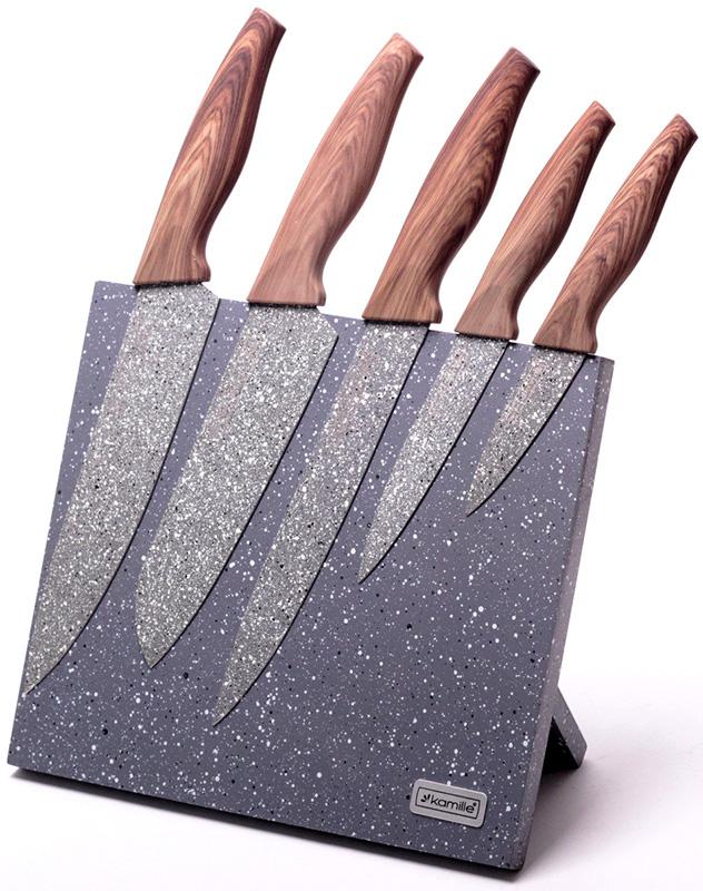 Набор кухонных ножей 6 предметов Kamille Knife Set KM Oryen из нержавеющей стали на подставке (KM-5046)
Набор кухонных ножей 6 предметов Kamille Knife Set KM Oryen из нержавеющей стали на подставке (KM-5046)