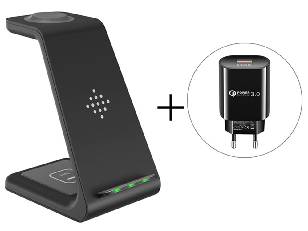 Зарядное устройство Bonola 3 в 1 Qi для iPhone AirPods Apple Watch беспроводное Черный (1009-101-00)
Зарядное устройство Bonola 3 в 1 Qi для iPhone AirPods Apple Watch беспроводное Черный (1009-101-00)