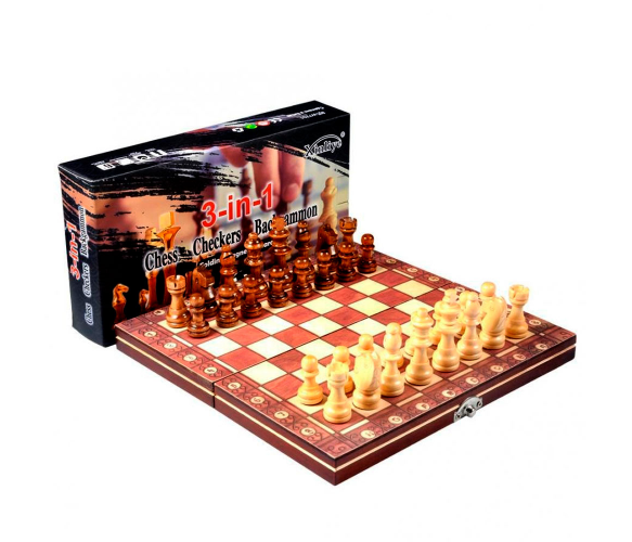 Игровой набор Chess Checkers Backgammon 3 в 1 (шахматы, шашки, нарды), 340x340mm
Игровой набор Chess Checkers Backgammon 3 в 1 (шахматы, шашки, нарды), 340x340mm
