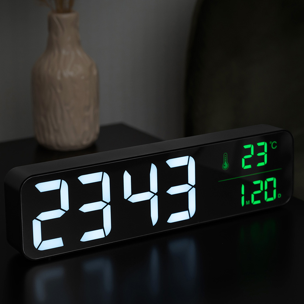 Часы настольные электронные зеркальные Losso Premium (GT) LONG с LED подсветкой, черные
Часы настольные электронные зеркальные Losso Premium (GT) LONG с LED подсветкой, черные