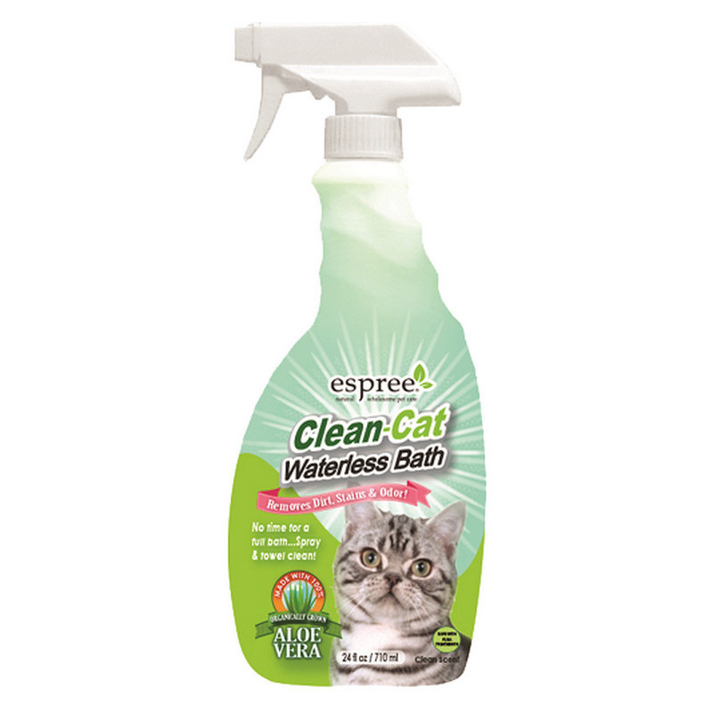 ESPREE (Эспри) Clean-Cat Waterless Bath - Спрей для экспресс чистки кожи и шерсти котов с алоэ вера
ESPREE (Эспри) Clean-Cat Waterless Bath - Спрей для экспресс чистки кожи и шерсти котов с алоэ вера