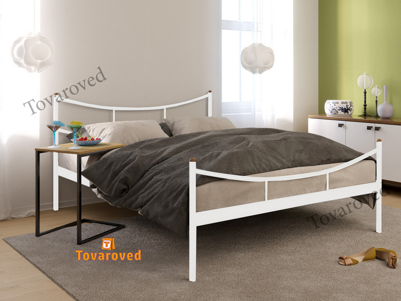 Кровать полуторная металлическая 120х190 Метакам Сакура-2 Белый 
Кровать полуторная металлическая 120х190 Метакам Сакура-2 Белый