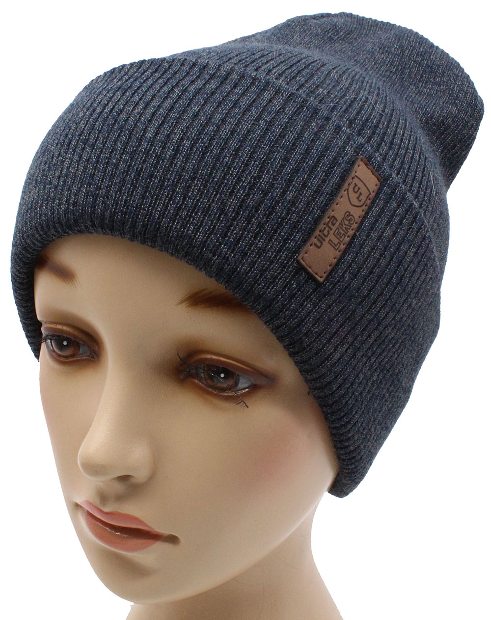 Женская шапка колпак Швеция цвет сизый 
Женская шапка колпак Швеция цвет сизый