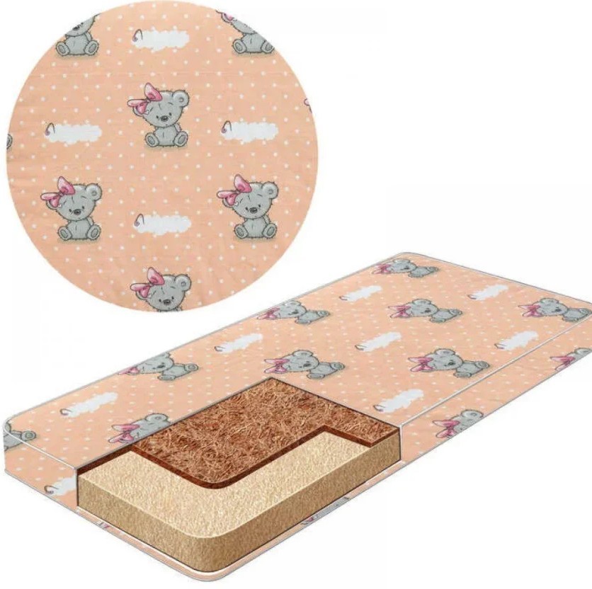 Матрас для детской кроватки КПК-LUX кокос-поролон-кокос, 120х60 см. Толщина 7 см Тедди
Матрас для детской кроватки КПК-LUX кокос-поролон-кокос, 120х60 см. Толщина 7 см Тедди