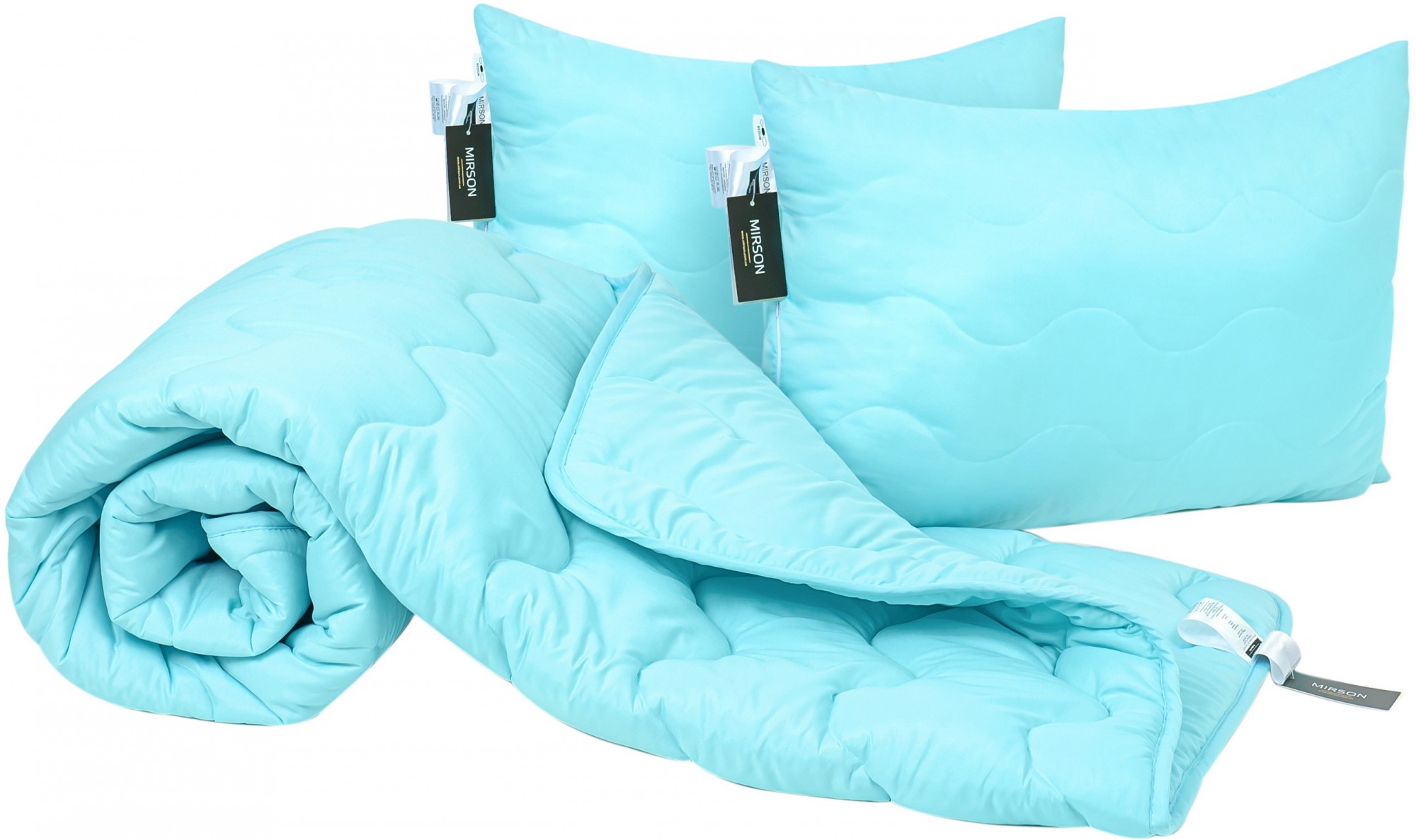 Набор антиаллергенный MirSon EcoSilk Всесезонный №1662 172x205 см Eco Light Blue Одеяло + подушки 50*70 средние
Набор антиаллергенный MirSon EcoSilk Всесезонный №1662 172x205 см Eco Light Blue Одеяло + подушки 50*70 средние