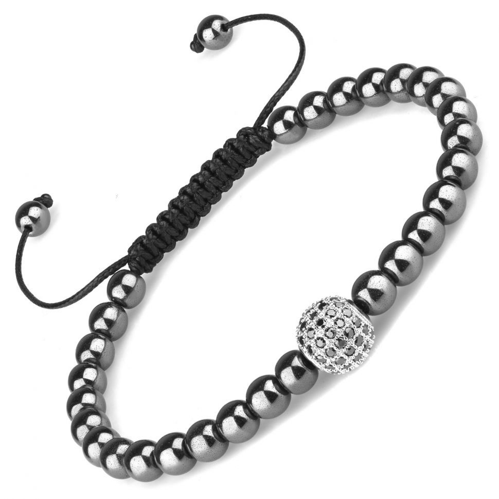 Женский браслет Everiot Select LNS-2294 Шамбала из гематита с фианитами (Размер 19 см) 
Женский браслет Everiot Select LNS-2294 Шамбала из гематита с фианитами (Размер 19 см)