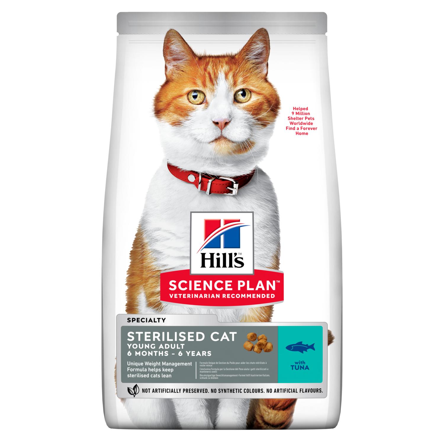 Сухой корм HILL'S SCIENCE PLAN Young Adult Sterilised Cat для стерилизованных кошек, с Тунцом - 1,5 кг
Сухой корм HILL'S SCIENCE PLAN Young Adult Sterilised Cat для стерилизованных кошек, с Тунцом - 1,5 кг