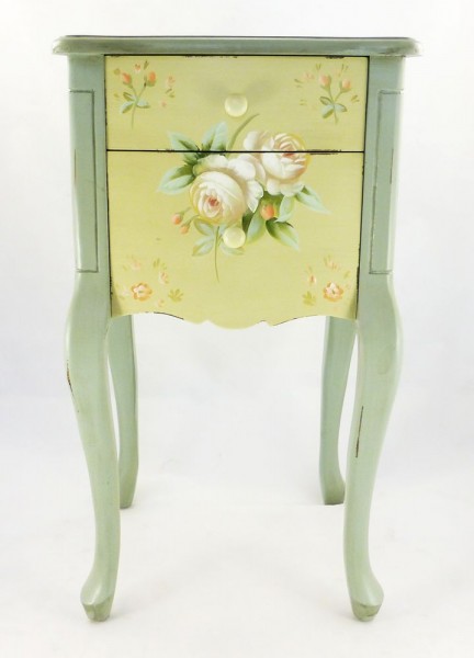 Комод с 2-мя ящиками Шебби-шик с элементами старения Present WV09561 Оливка