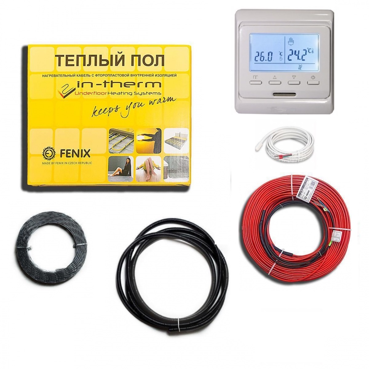 Теплый пол IN-THERM EKO двужильный кабель 2330W 11.6-14.5 м² в комплекте с программируемым терморегулятором
Теплый пол IN-THERM EKO двужильный кабель 2330W 11.6-14.5 м² в комплекте с программируемым терморегулятором