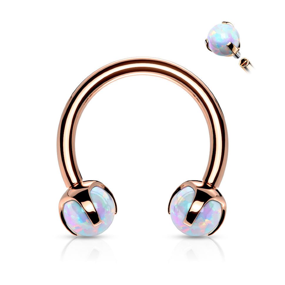 Циркуляр (подкова) из стали PiercedFish HSI038 серьга для септума, хеликса, трагуса, брови, губы, пупка, сосков, пирсинга смайл (Розовое золото)
Циркуляр (подкова) из стали PiercedFish HSI038 серьга для септума, хеликса, трагуса, брови, губы, пупка, сосков, пирсинга смайл (Розовое золото)