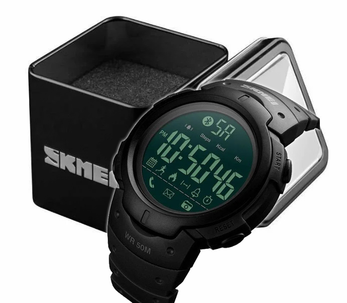 Наручные цифровые спортивные часы Skmei 1301 с блютузом для смартфона цвет черный
Наручные цифровые спортивные часы Skmei 1301 с блютузом для смартфона цвет черный