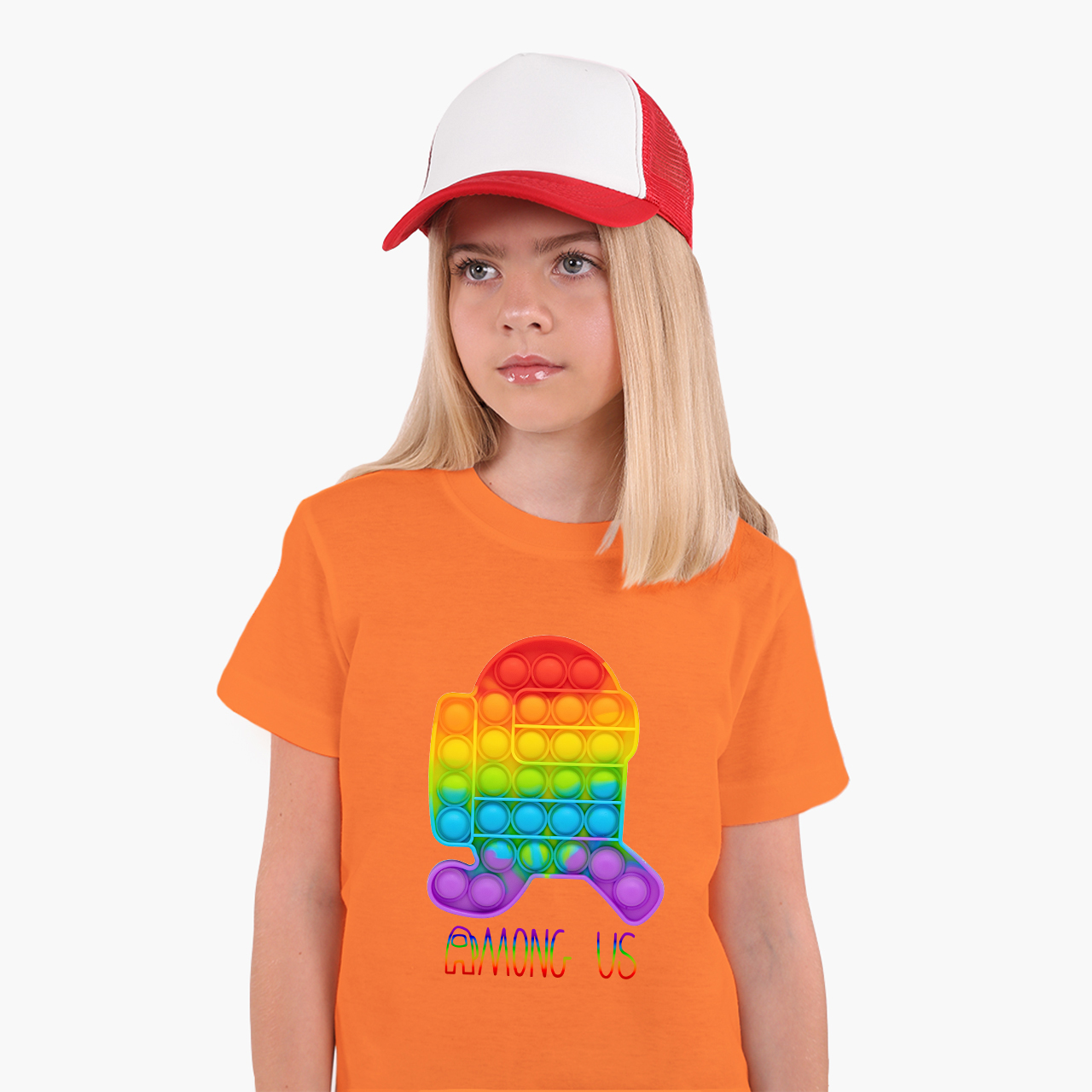 Детская футболка для девочек Амонг Ас Поп Ит (Amons Us Pop It Bubble Dimbl) (25186-W3280-51) 122-128 см Хлопок Оранжевый
Детская футболка для девочек Амонг Ас Поп Ит (Amons Us Pop It Bubble Dimbl) (25186-W3280-51) 122-128 см Хлопок Оранжевый