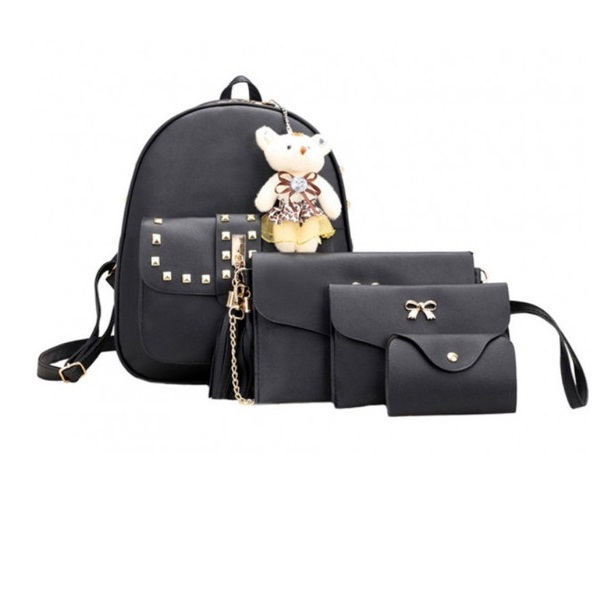 Женская сумка-рюкзак4 в 1 Teddy Back Pack Bag рюкзак, клатч, мини-сумка, визитница, цвет черный (0611)
Женская сумка-рюкзак4 в 1 Teddy Back Pack Bag рюкзак, клатч, мини-сумка, визитница, цвет черный (0611)