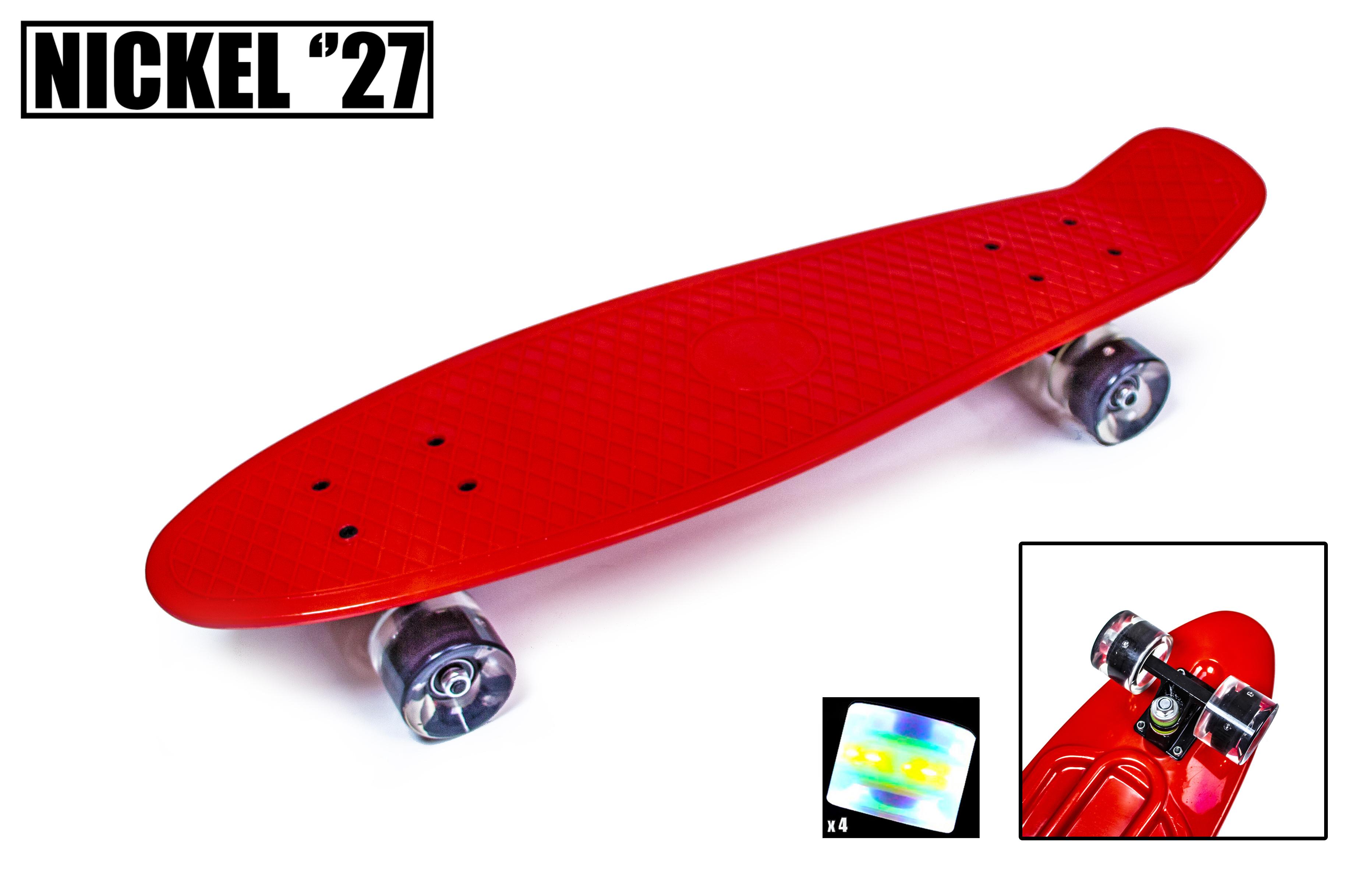 Пенни Борд Penny Board Nickel 27" "Красный" Светящиеся колеса
Пенни Борд Penny Board Nickel 27" "Красный" Светящиеся колеса