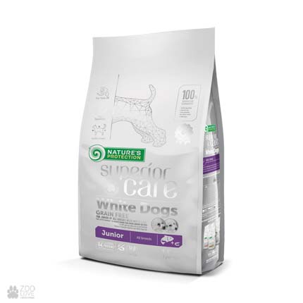 Беззерновой сухой корм для щенков с белой шерстью Nature's Protection Superior Care White Dog Junior All Breeds 1,5 кг
Беззерновой сухой корм для щенков с белой шерстью Nature's Protection Superior Care White Dog Junior All Breeds 1,5 кг