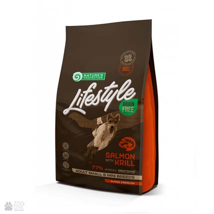 Сухой корм для собак мелких пород Nature's Protection Lifestyle Grain Free Adult Small & Mini Breeds Salmon with Krill 1,5 кг
Сухой корм для собак мелких пород Nature's Protection Lifestyle Grain Free Adult Small & Mini Breeds Salmon with Krill 1,5 кг