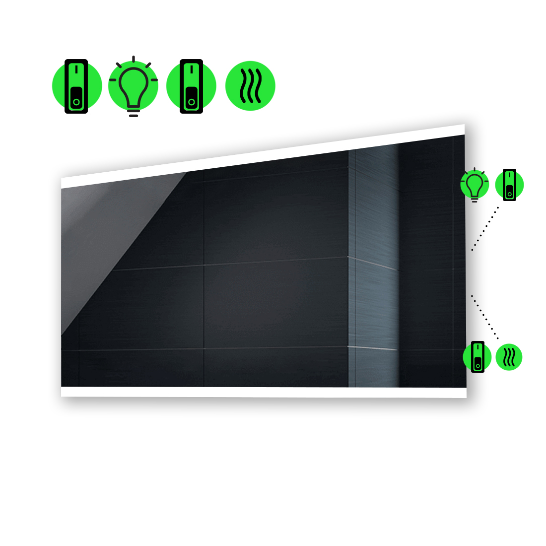 LED-зеркало 90x70см, с подогревом и двумя механическими включателями, модель Ines
LED-зеркало 90x70см, с подогревом и двумя механическими включателями, модель Ines