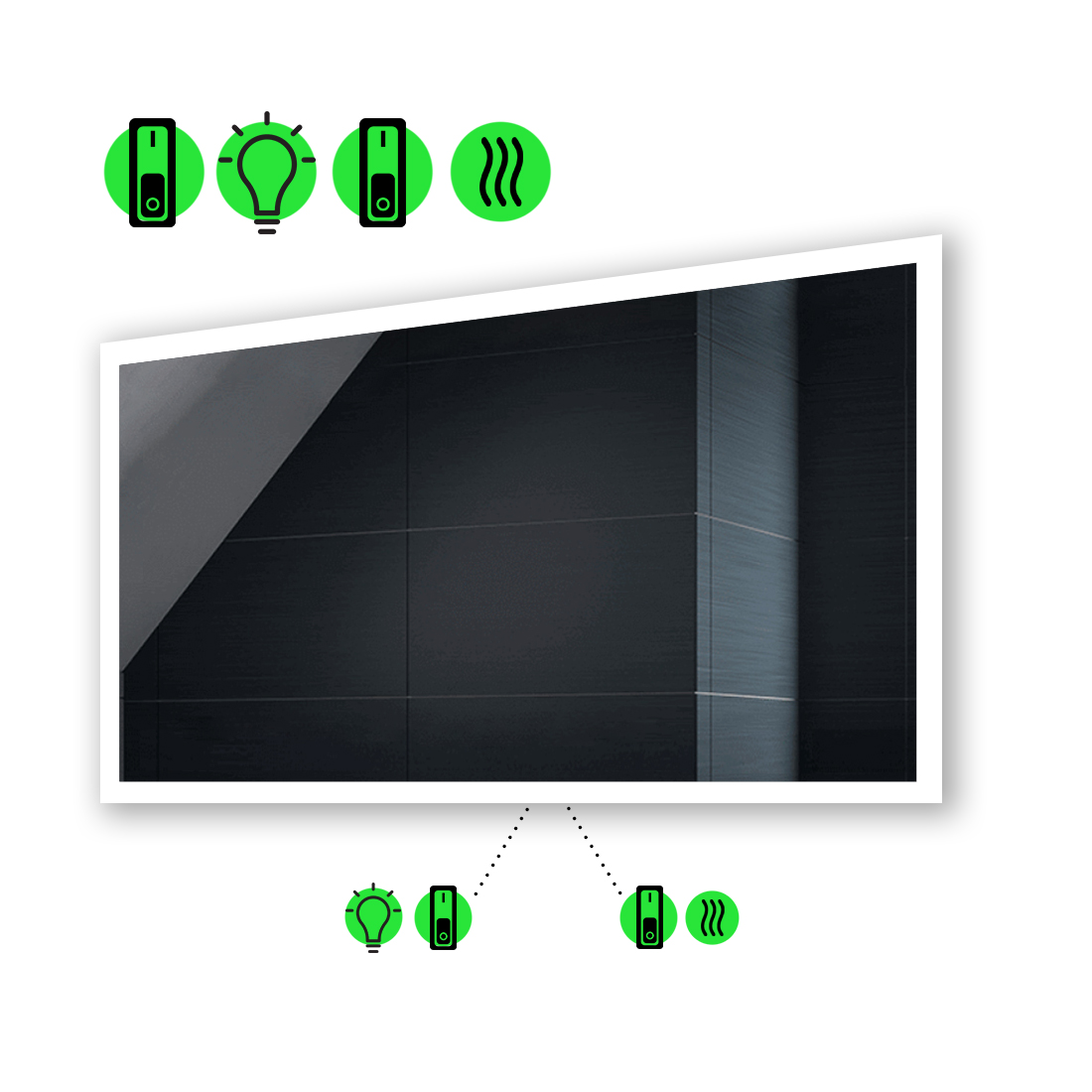 LED-зеркало 80x60см, с подогревом и двумя механическими включателями, модель Simphony
LED-зеркало 80x60см, с подогревом и двумя механическими включателями, модель Simphony