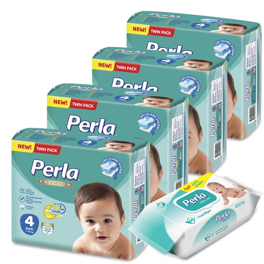 Подгузники для детей Perla Premium Maxi № 4 (7-18кг) 128 шт + 120шт влажных салфеток
Подгузники для детей Perla Premium Maxi № 4 (7-18кг) 128 шт + 120шт влажных салфеток