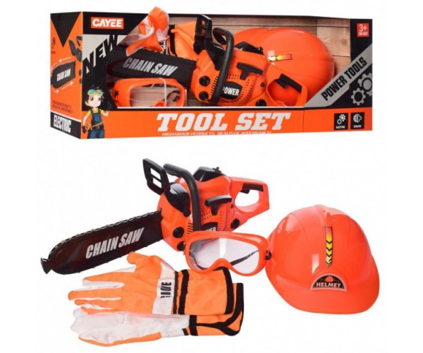 Детский игровой набор Tool Set | Детский набор инструментов бензопила, каска, перчатки
Детский игровой набор Tool Set | Детский набор инструментов бензопила, каска, перчатки