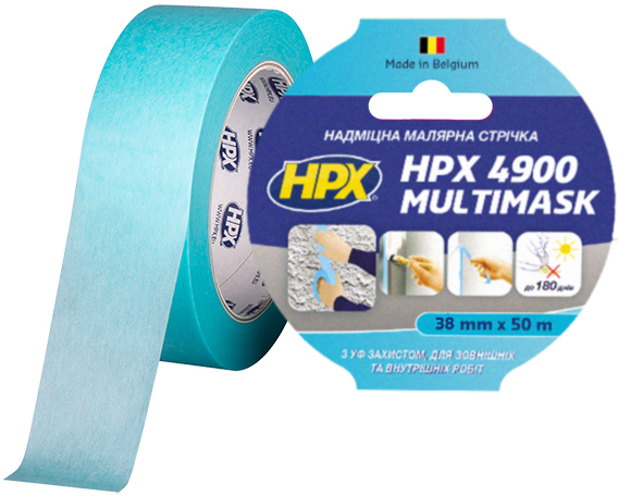 Малярная лента HPX 4900 Multimask сверхпрочная с УФ-защитой 38 мм х 50 м Голубая (EW3850)
Малярная лента HPX 4900 Multimask сверхпрочная с УФ-защитой 38 мм х 50 м Голубая (EW3850)