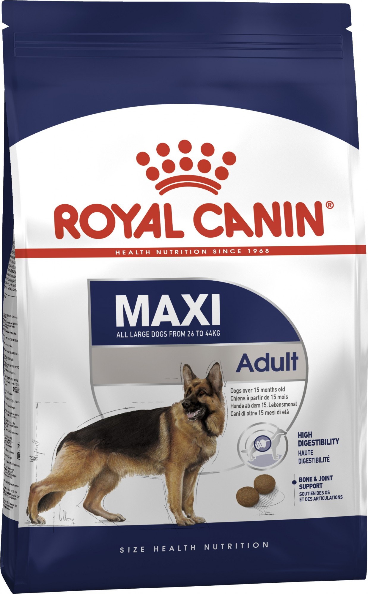 Сухой корм для собак Royal Canin Maxi Adult 20 кг взрослым собакам крупных пород
Сухой корм для собак Royal Canin Maxi Adult 20 кг взрослым собакам крупных пород