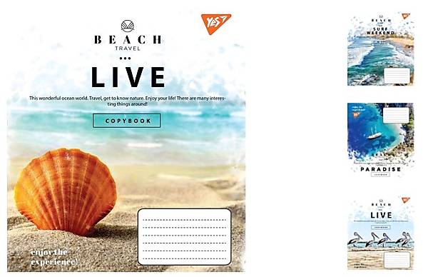 Тетрадь А5 18 листов в клетку Beach travel (25 шт. в упак микс видов) YES (765506)
Тетрадь А5 18 листов в клетку Beach travel (25 шт. в упак микс видов) YES (765506)