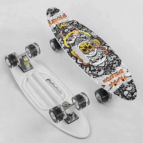 Скейт доска 60см, колёса PU светятся, диаметр 6см (белый с принтом) Best Board (A71090)
Скейт доска 60см, колёса PU светятся, диаметр 6см (белый с принтом) Best Board (A71090)