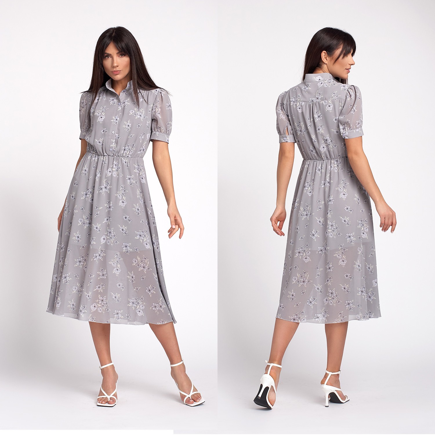 Шифоновое платье клеш  () серый, Шифоновое платье клеш M (44) серый 
Шифоновое платье клеш  () серый, Шифоновое платье клеш M (44) серый