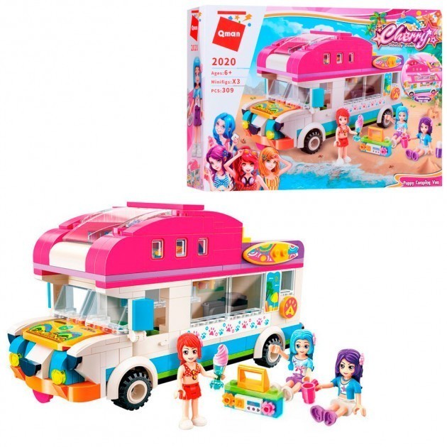 Конструктор Qman 2020 "Cherry": будиночок на колесах, фігурки, 309 деталей
Конструктор Qman 2020 "Cherry": будиночок на колесах, фігурки, 309 деталей