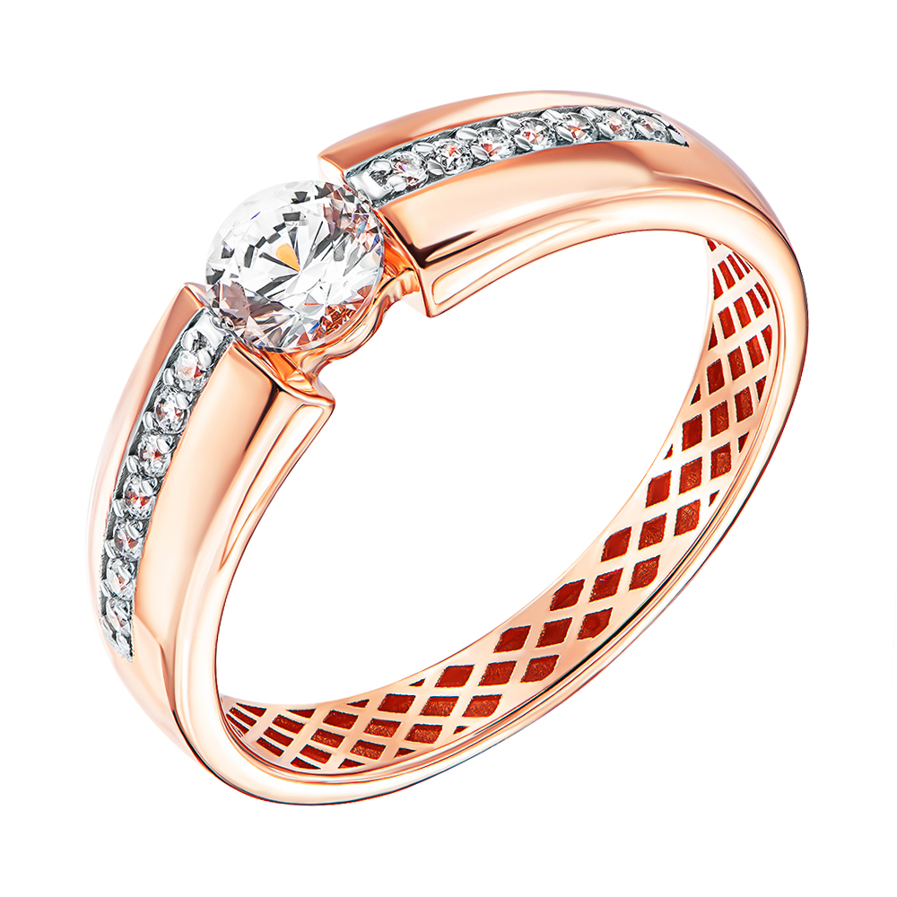 Кольцо из красного золота с кристаллами Swarovski и родированием 000137758 19 размера
Кольцо из красного золота с кристаллами Swarovski и родированием 000137758 19 размера
