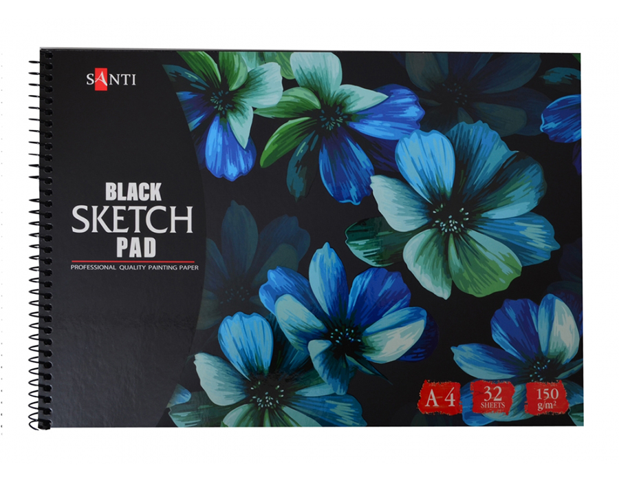 Альбом для рисования на пружине Santi Black Sketch Pad A4 (21х29.7см) 150 г/м2 32 листа (742608)
Альбом для рисования на пружине Santi Black Sketch Pad A4 (21х29.7см) 150 г/м2 32 листа (742608)